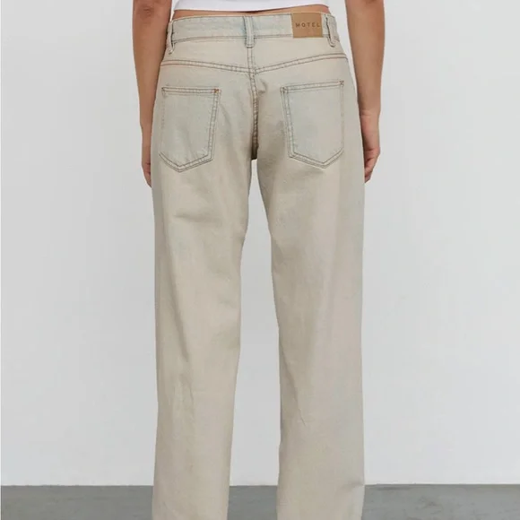 Motel Rocks Low Rise Parallel Jeans in Arctic Blue - Picture 2 of 11